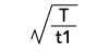 Form factor of PWM signal is square(T/t1)