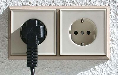 A typical type outlet in Europe.