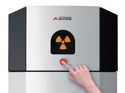 Press the red emergency stop button