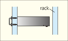 This image shows how to support the power supply only on the front.