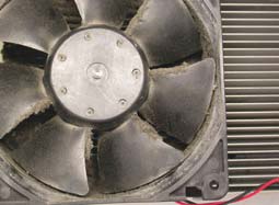 This image shows dust collected inside a power supply.