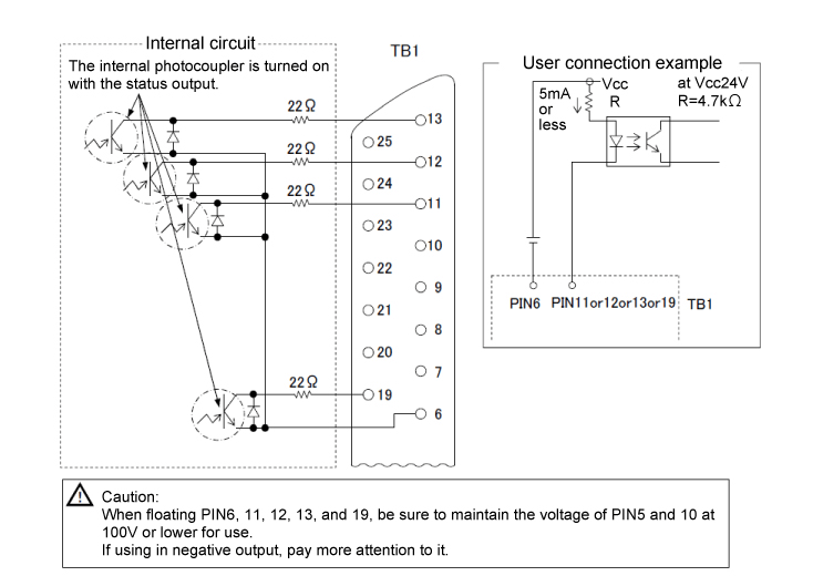 Power supply analog remote control internal circuit example